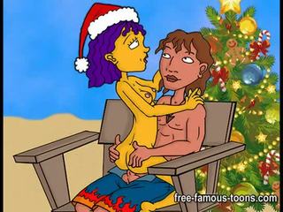 Famous cartoons Christmas orgy