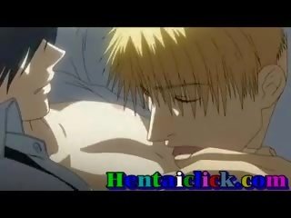 Hentai homosexual muchacho teniendo duro sexo película y amor